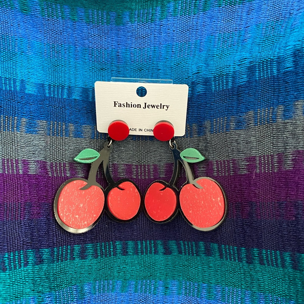 Cherry earrings!